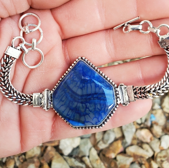 New Solar Agate 925 Silver Bracelet. - Picture 9 of 12